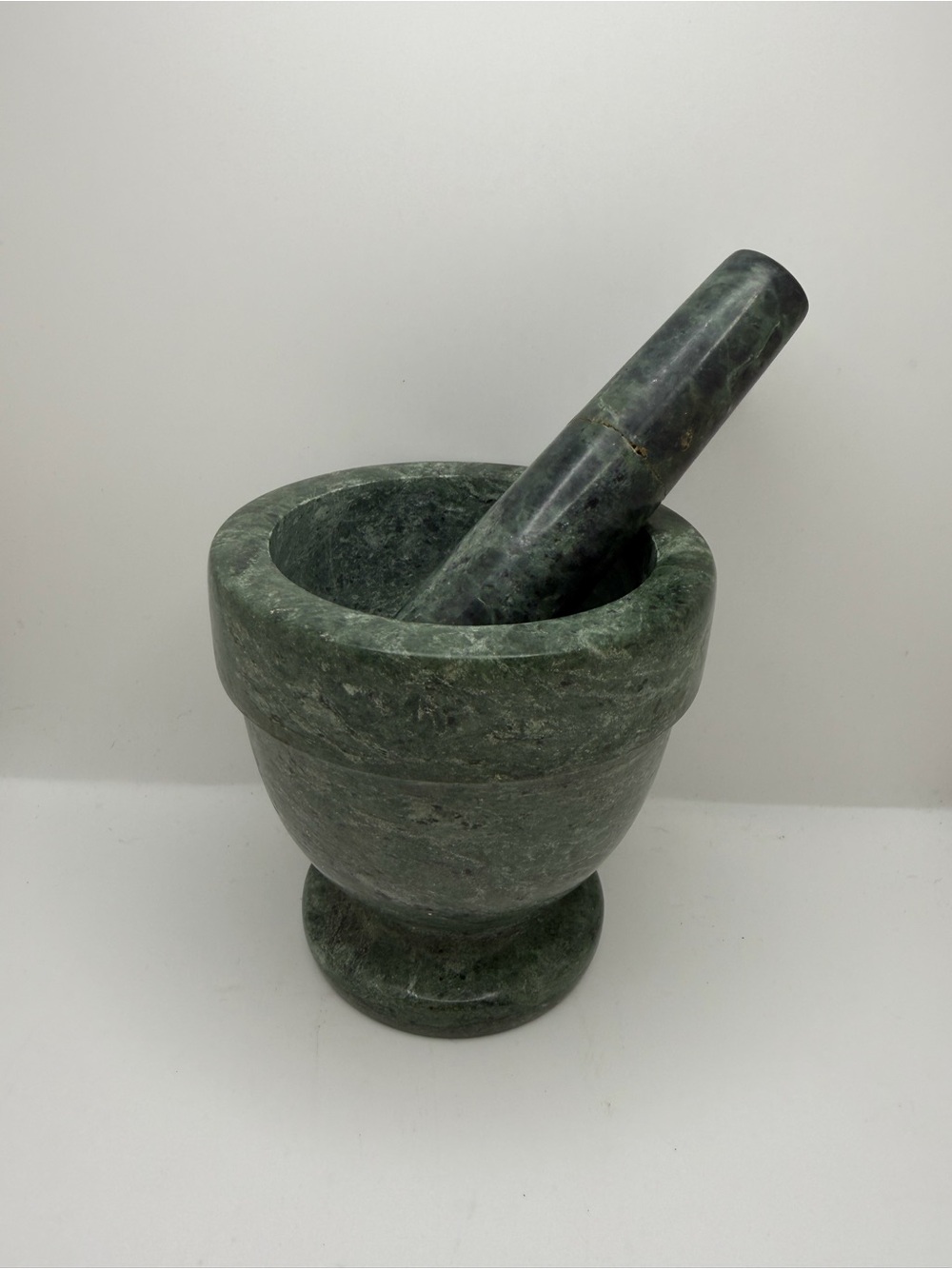 Green Marble Mortar and Pestle Set Spice Mixer